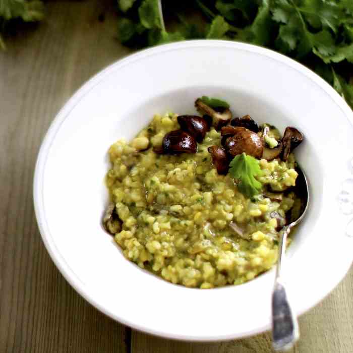 Mushroom Brown Rice Risotto