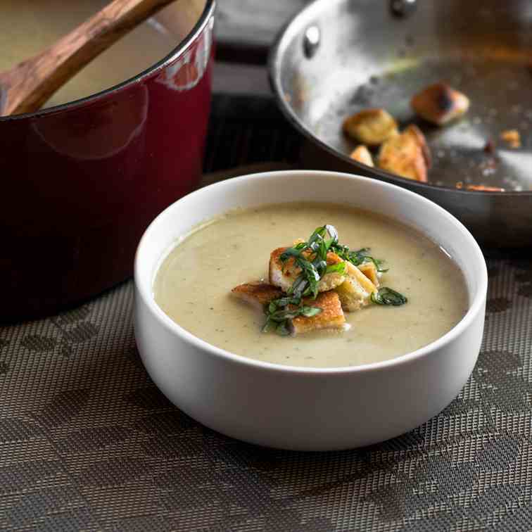 Roasted Cauliflower - Leek Soup