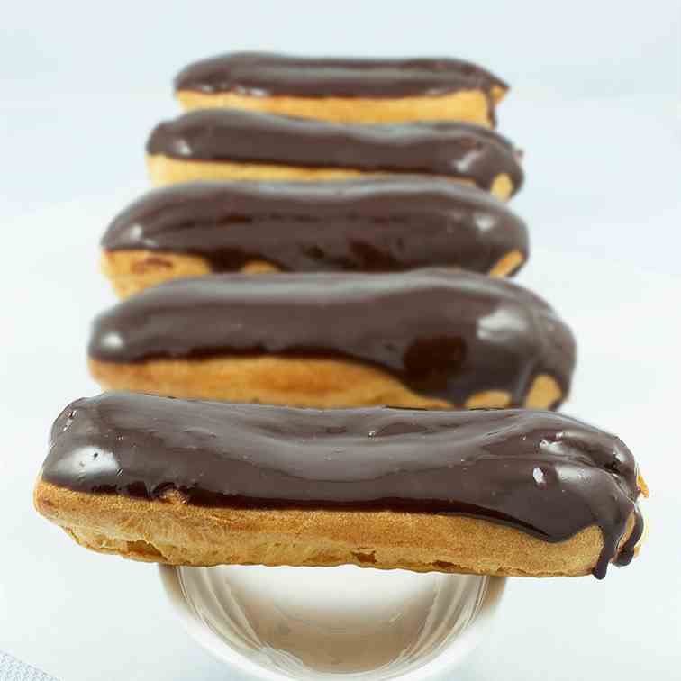 Chocolate Eclairs with Creme Patissiere
