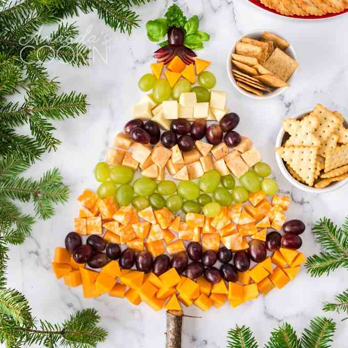 Christmas Tree Cheese Platter