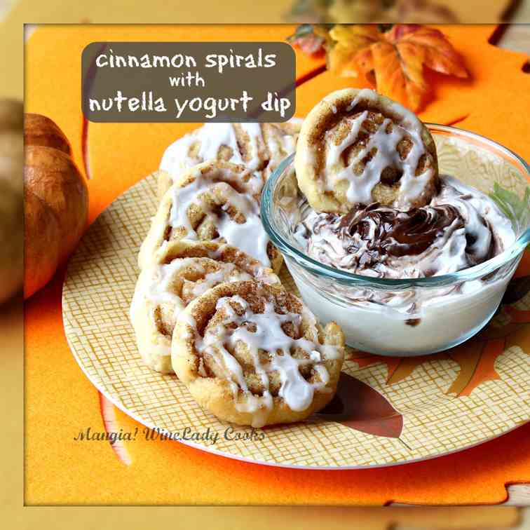Cinnamon Spirals w/ Nutella Yogurt