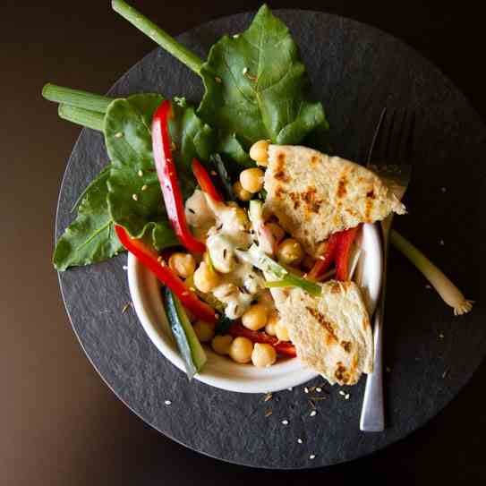 Deconstructed Hummus Salad