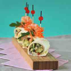 Avocado and prawn rolls