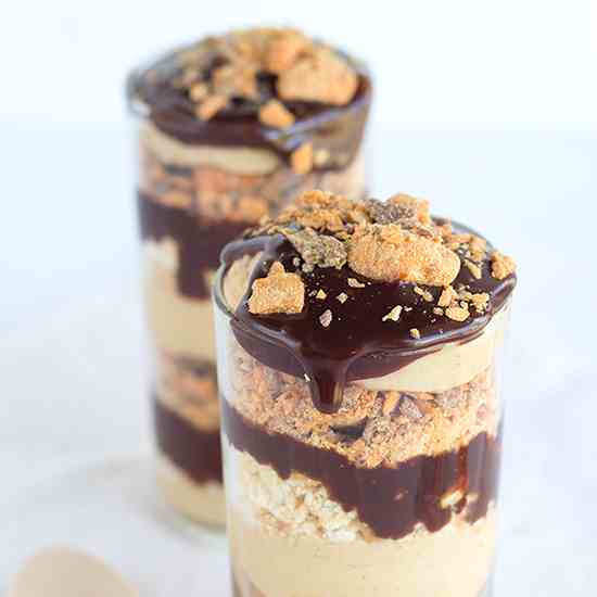 Chocolate Peanut Butter Crunch Trifles