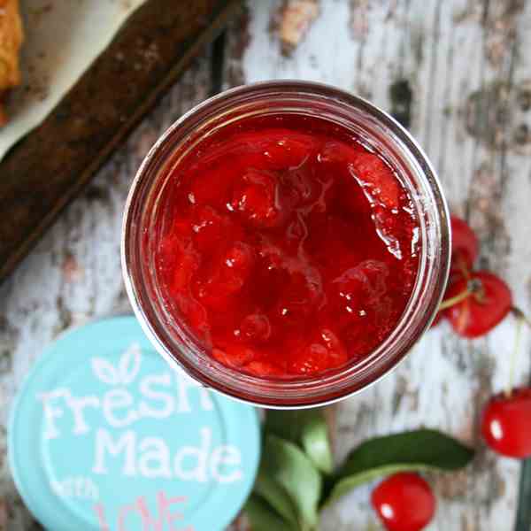 Sour Cherry Jam - Choc Chip Biscuits