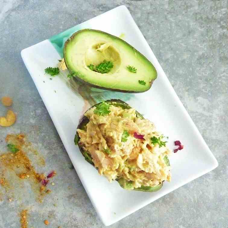 Avocado, Trout and Ras al Hanout Mayonnais