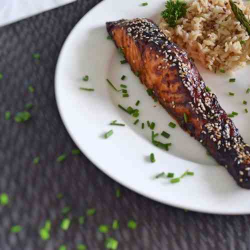  Salmon with soy sauce