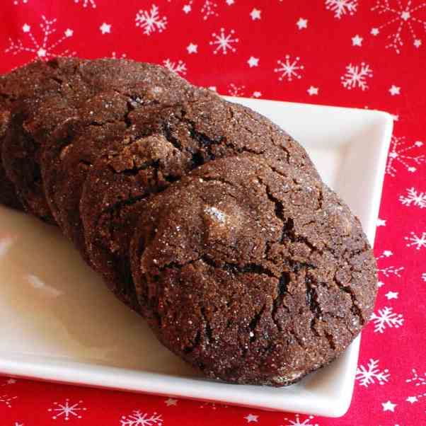 Chewy Chocolate Ginger Cookies