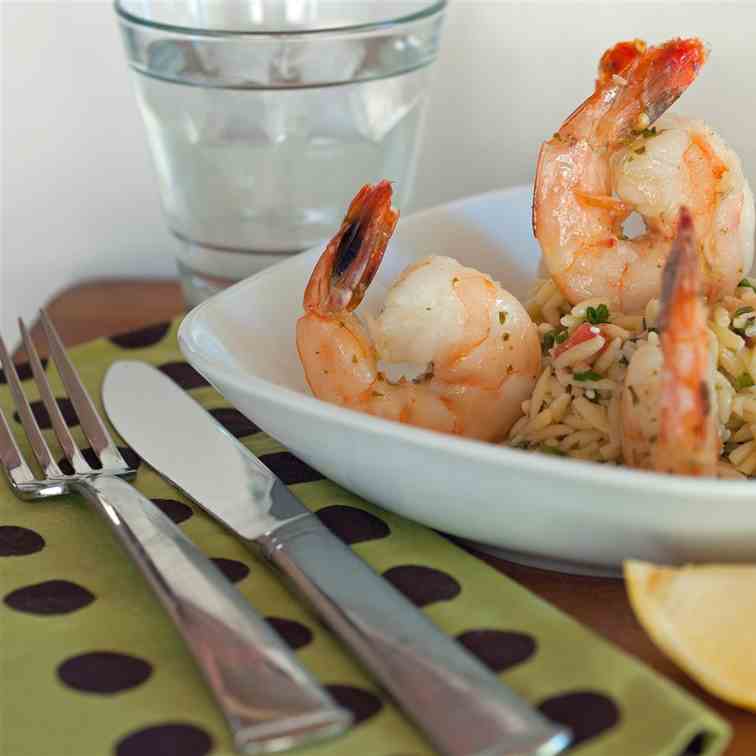 Roasted Shrimp and Orzo Salad