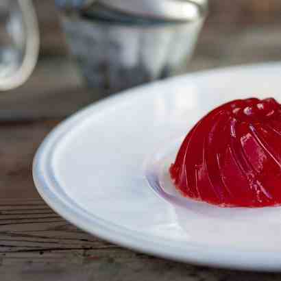 Real strawberry jelly and ice cream