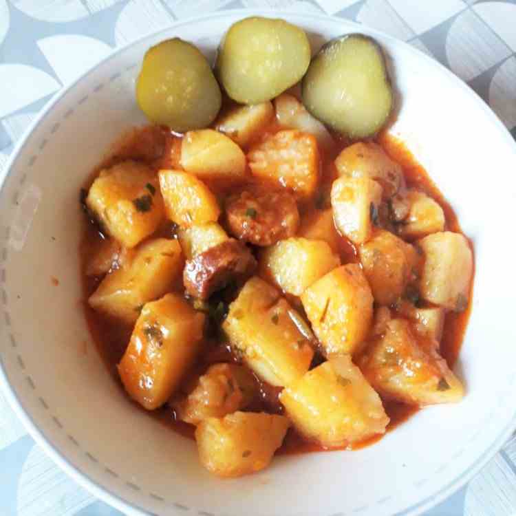 Potatoes Stew-With Smoked Sausages