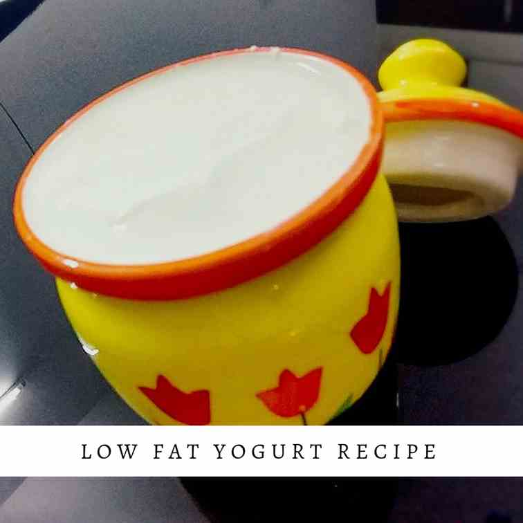 Low fat yogurt recipe - curd recipe - Dahi