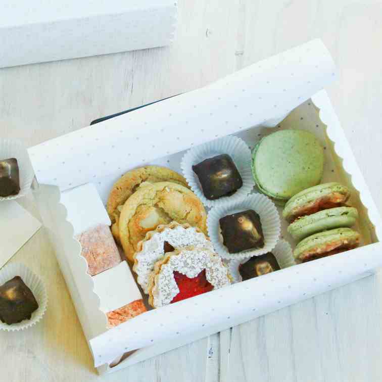 Treat Boxes with Pistachio Macarons