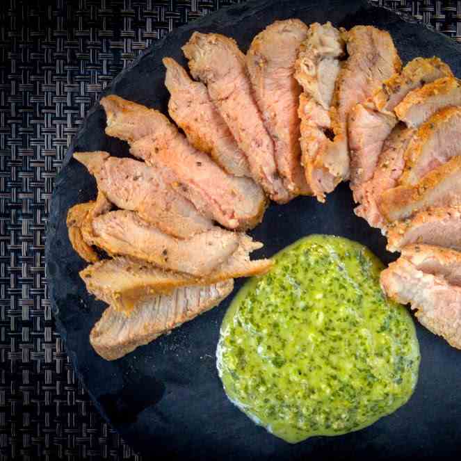 Pork Chops with Chimichurri Sauce