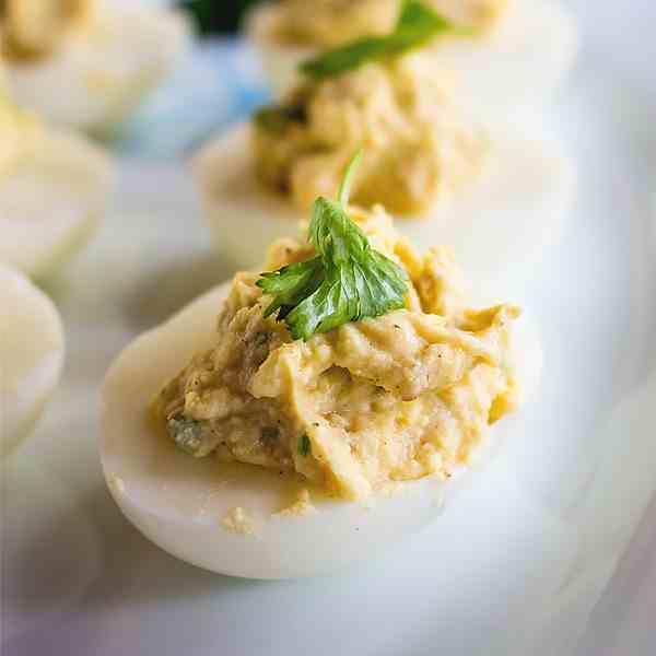 Spicy Jalapeno Deviled Eggs