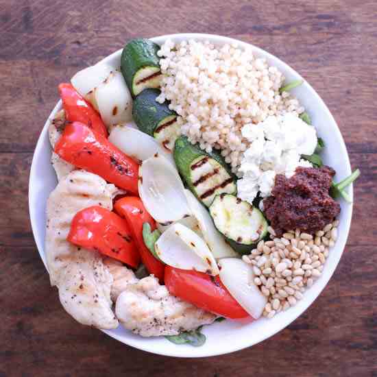 Grilled Vegetable Chicken Salad