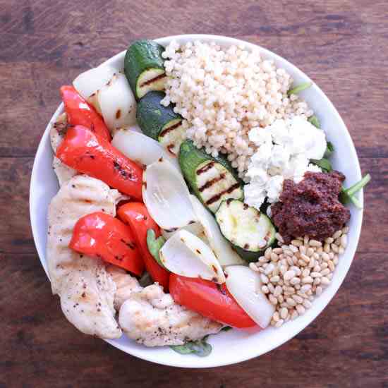 Grilled Vegetable Chicken Salad 