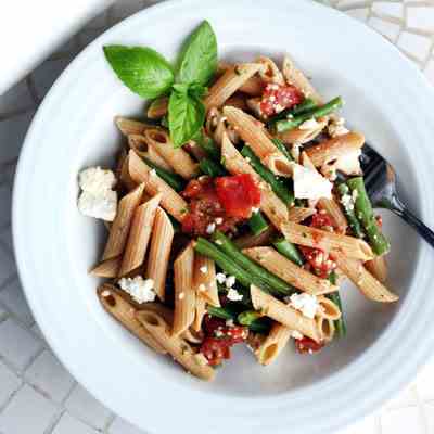 Parsley Pesto and Vegetarian Pasta