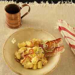 gnocchi with creamy leeks sauce