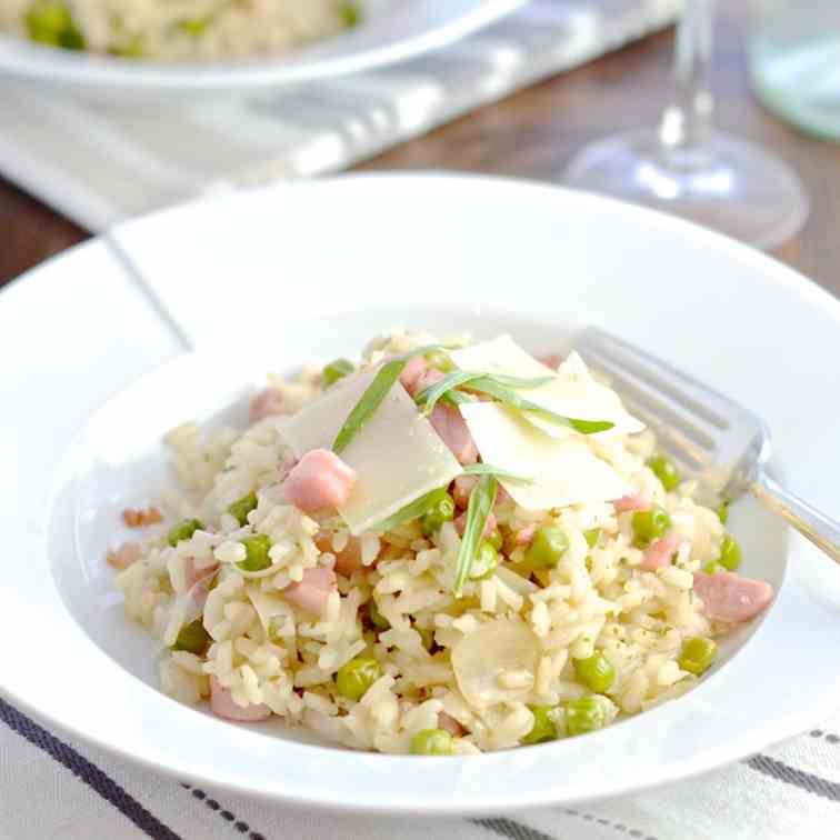 Pancetta, Pea - Manchego Cheese Risotto