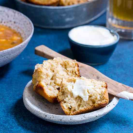 Honey Wheat Hard Cider Beer Bread Muffins