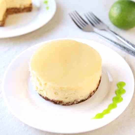 Coconut Cheesecake with Lime Glaze