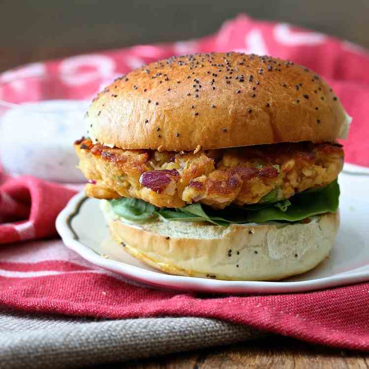 Salmon Burgers with Homemade Buns