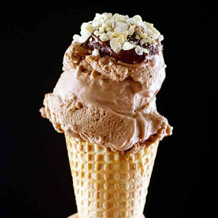 chocolate peanut butter and maple icecream