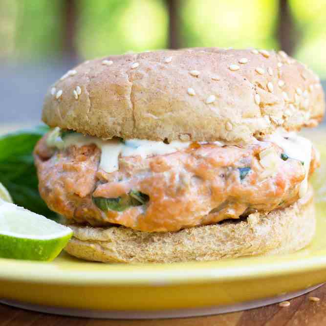 Asian Salmon Burgers