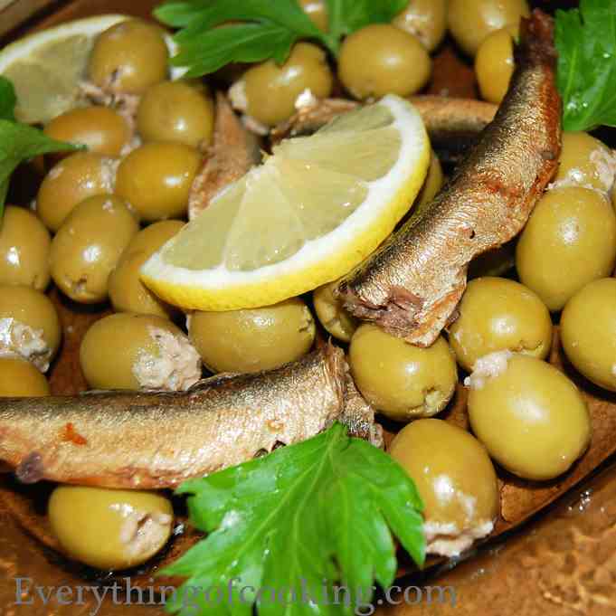 Sprats Stuffed Olives