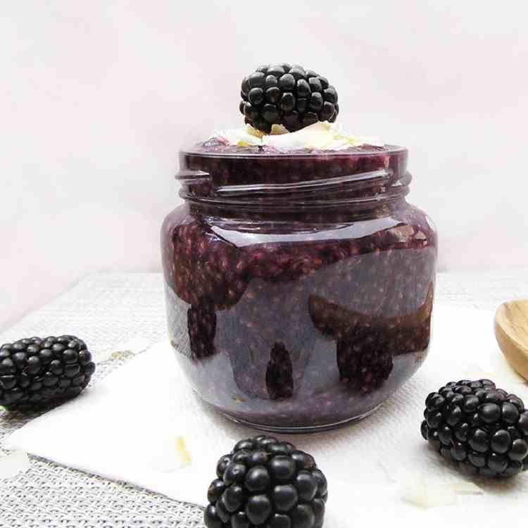 Blackberry Coconut Chia Pudding