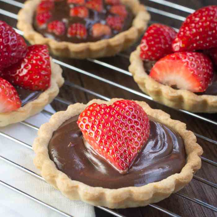 Strawberry - Champagne Truffle Tarts