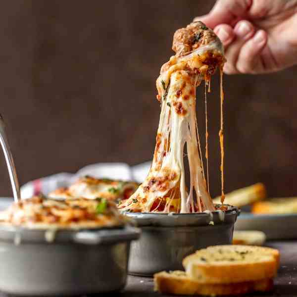 Cheesy Meatball Parmesan Soup