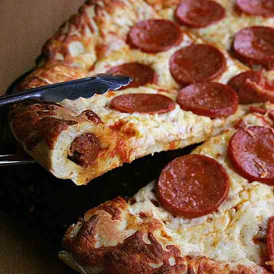Pepperoni Stuffed Pizza Crust