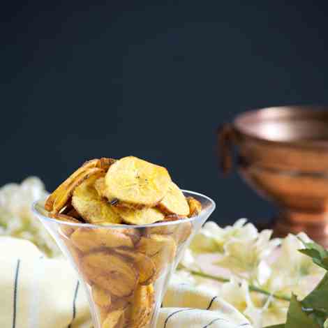 Plantain chips at home  