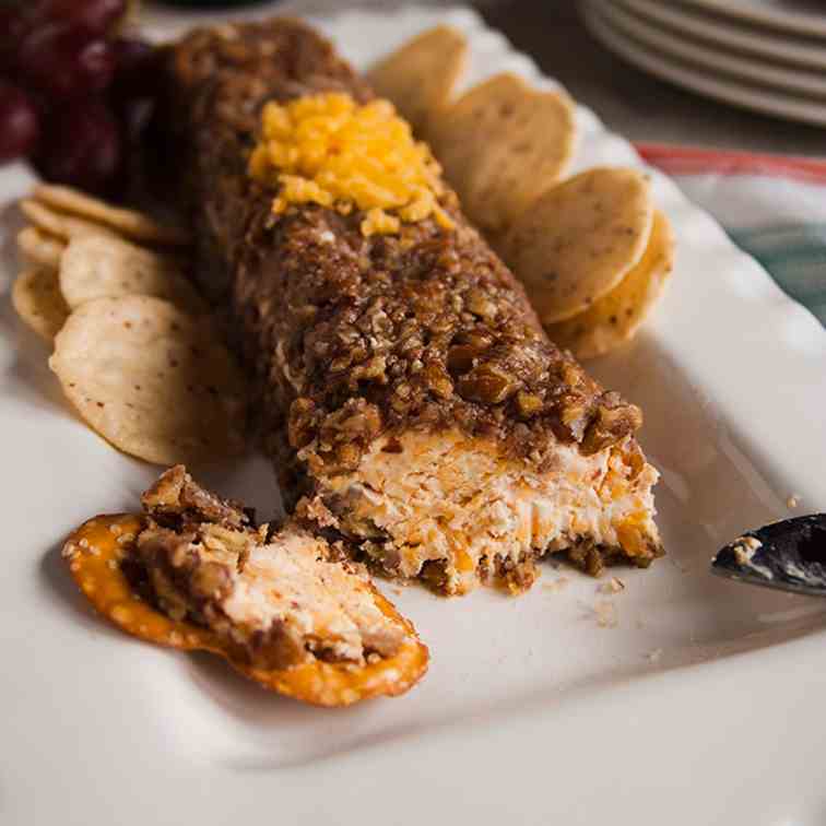 Sweet - Savory Butter Pecan Cheese Log