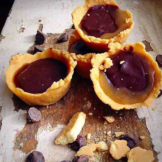 Salted caramel and chocolate ganache tart