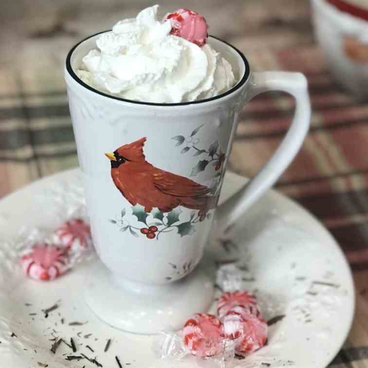 Keto Christmas Candy Cane Hot Chocolate 