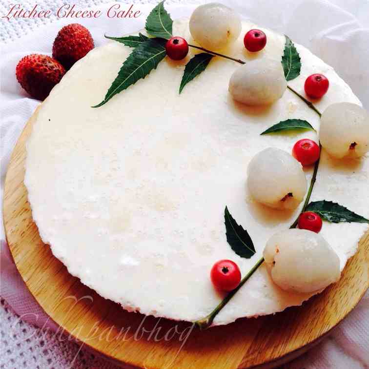 NO Bake Litchee Cheese Cake