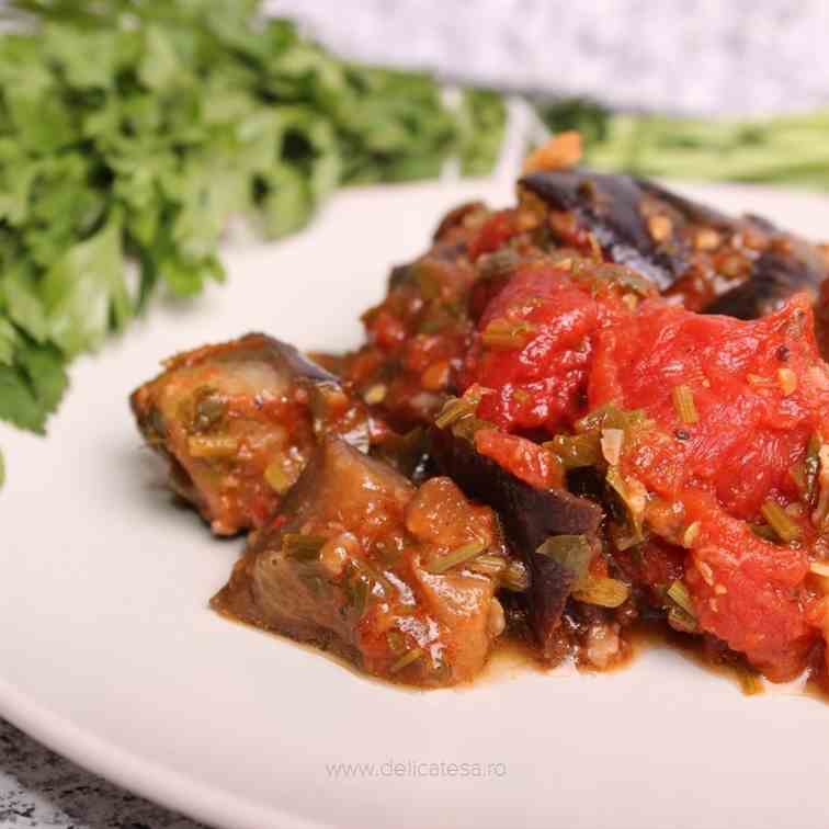 Eggplant with tomatoes