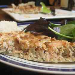 Salmon quiche