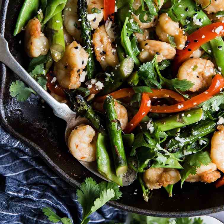 Garlic Shrimp Stir Fry