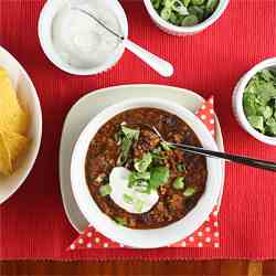 Mexican Black Bean Turkey Sausage Chili