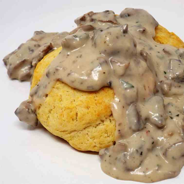 Vegetarian Biscuits and Gravy