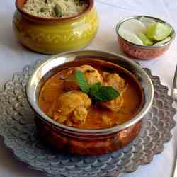Badami Chicken or Almond Chicken Curry