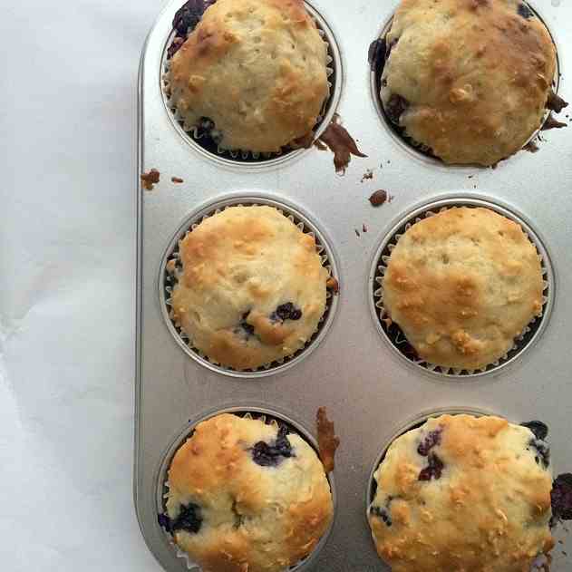 Blueberry and Honey Oatmeal Muffins