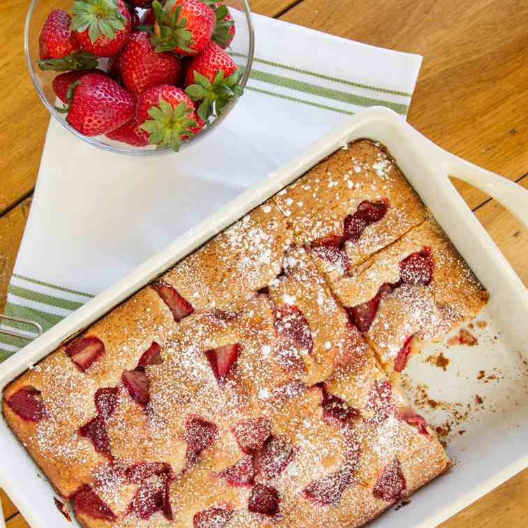 Strawberries and Cream Yogurt Cake