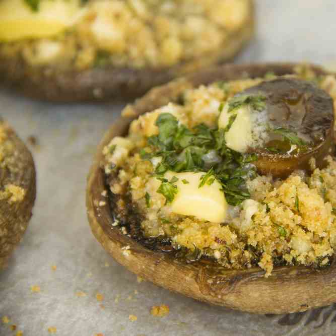 Stuffed Field Mushrooms