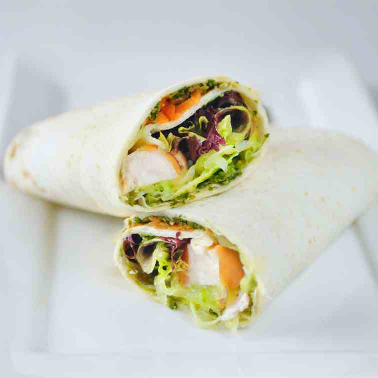 Wraps with smoked chicken