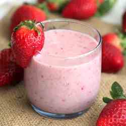 Strawberry banana milk shake